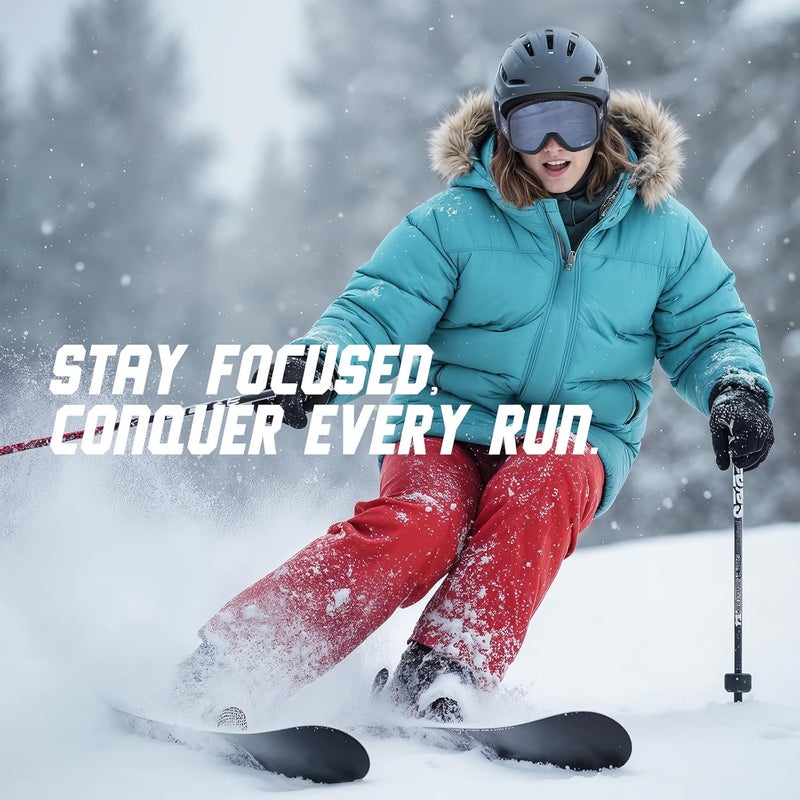 Golight Low Bridge Fit Ski Goggles – Asian Fit, Anti-Fog Double Lens, UV400 REVO Lens, Triple-Layer Foam for All-Day Skiing - Image 4